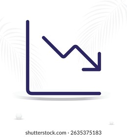 Abwärtstrenddiagramm Symbol Abnehmen