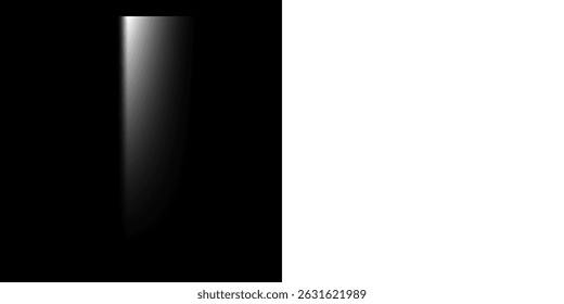 Downward White Beam PNG Transparent Light Column Effect for Technology or Stage Lighting