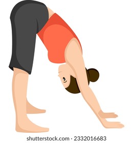 downward yoga asana pose illustration yoga asana pose illustraion for ui, ux, web, app, brochure, flyer and presentation design, etc.