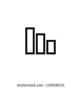 Downwards Bar Chart Modern Simple Vector Icon