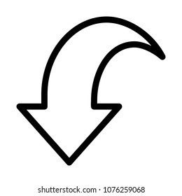 Downwards Direction Arrow