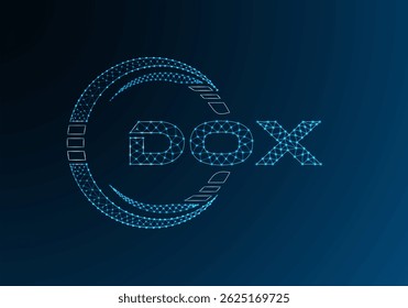 DOX low poly letter logo vector design. DOX lower poly logo design. 