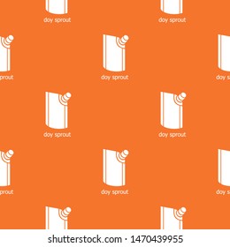 Doy pack pattern vector orange for any web design best