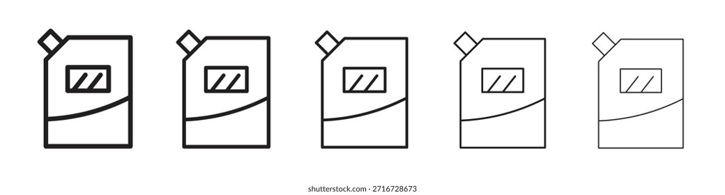 Diseño de icono de bolsa de Doy pack, logotipo, App, interfaz de usuario. Ilustración vectorial, EPS