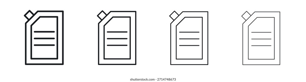 Icono de la bolsa de Doy pack Eps10. iconos Diseño gráfico