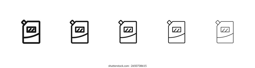 Doy pack pouch icon flat illustration set logo