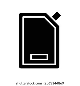 Doy pack pouch icon Isolated flat vector in outline