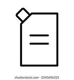 Doy pack pouch icon logo sign set vector outline