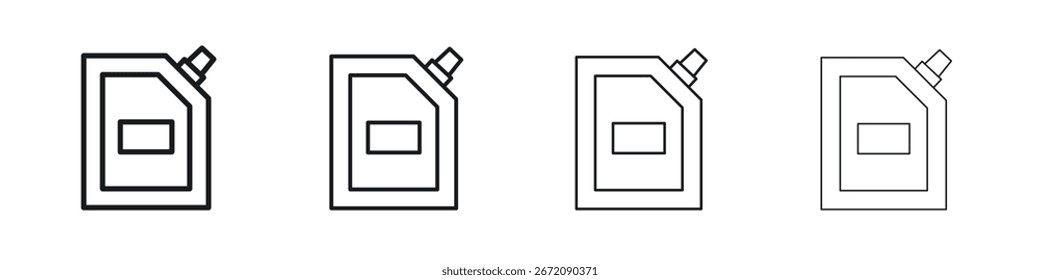 Icono de la bolsa de Doy Pack. líneas mínimas de trazos para Diseños web