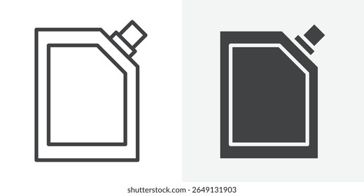 Packungsbeutel-Symbol Umrissvektorzeichen