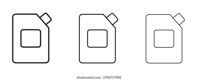 Icono de la bolsa del paquete del juguete con estilo del contorno, diseños de la Ilustración vectorial