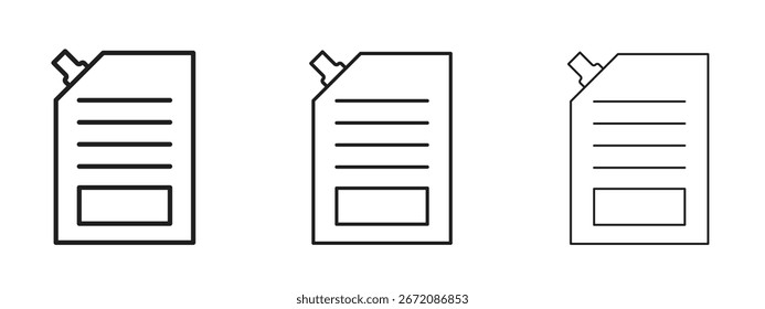 Ícone do saco do Doy Pack. Ilustração de elemento simples. Pode ser usado para web e celular.
