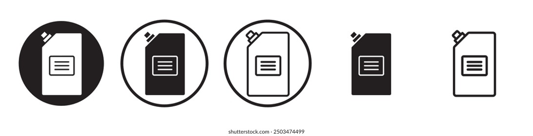 Doy pack pouch line icon vector set.