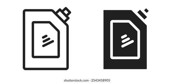 Doy pack pouch vector icon set in black.