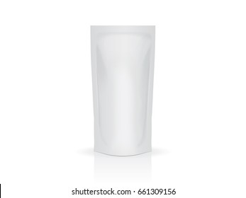 Doy pack  for your design and logo. Easy to change colors. Mock Up. Blank vector. 