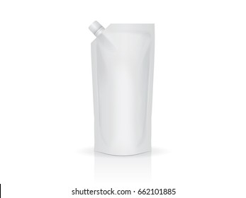 Doy pack  for your design and logo. Easy to change colors. Mock Up. Blank vector. 