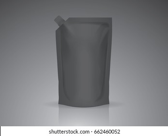 Doy pack  for your design and logo. Easy to change colors. Mock Up. Blank vector. 