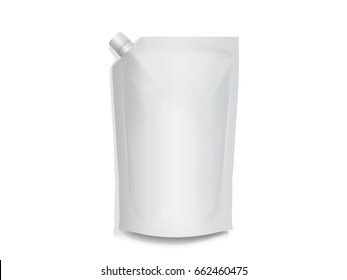 Doy pack  for your design and logo. Easy to change colors. Mock Up. Blank vector. 