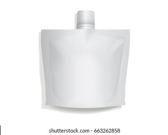 Doy pack  for your design and logo. Easy to change colors. Mock Up. Blank vector. 