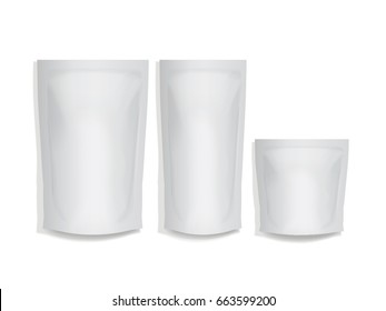 Doy pack  for your design and logo. Easy to change colors. Mock Up. Blank vector. 