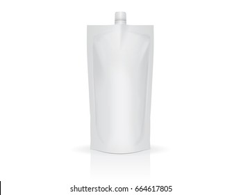Doy pack  for your design and logo. Easy to change colors. Mock Up. Blank vector. 