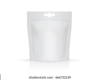 Doy pack  for your design and logo. Easy to change colors. Mock Up. Blank vector. 