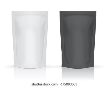 Doy pack  for your design and logo. Easy to change colors. Mock Up. Blank vector. 