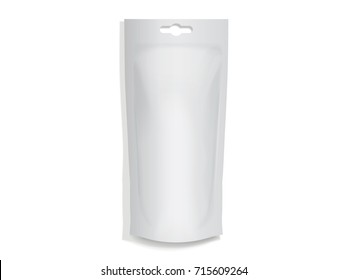 Doy pack  for your design and logo. Easy to change colors. Mock Up. Blank vector. 