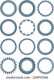 Dozen of elegant round frames 