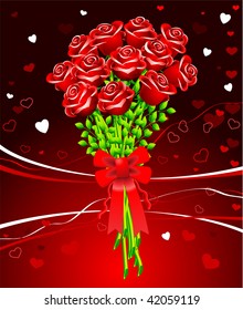 Dozen Of Roses Valentine's Day Background