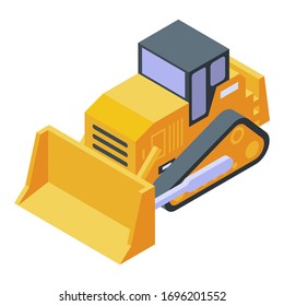 Dozer Bulldozer Icon. Isometric Of Dozer Bulldozer Vector Icon For Web Design Isolated On White Background