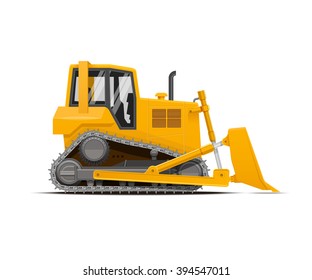 Dozer. Detailed Vector Illustration.