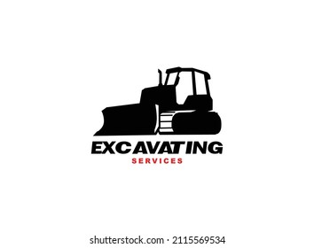 
Dozer logo vector for construction company. Vehicle equipment template vector illustration for your brand.