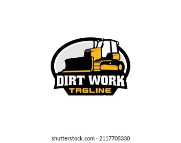 
Vector del logo Dozer para la empresa de construcción. Ilustración vectorial de la plantilla de equipo de vehículos para su marca.