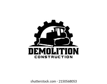 Dozer Logo Vector Construction Company Heavy Stock Vector (Royalty Free ...