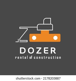 dozer logo vector construction heavy equipment illustration used for company brand sign etc