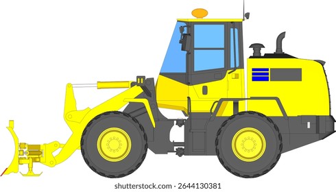 Dozer is a type of heavy equipment used for construction. Dozers are used to push, dig or pull materials such as sand, soil, rocks and others. Dozer illustration.