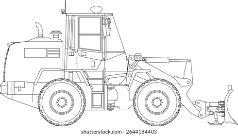 Dozer is a type of heavy equipment used for construction. Dozers are used to push, dig or pull materials such as sand, soil, rocks and others. Dozer illustration.