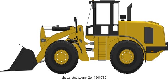 Dozer is a type of heavy equipment used for construction. Dozers are used to push, dig or pull materials such as sand, soil, rocks and others. Dozer illustration.