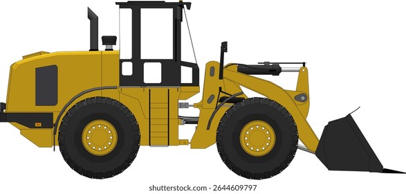 Dozer is a type of heavy equipment used for construction. Dozers are used to push, dig or pull materials such as sand, soil, rocks and others. Dozer illustration.