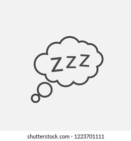 Dozing sleep icon