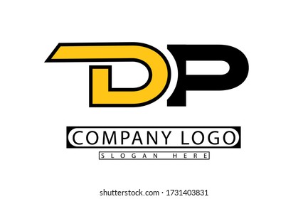 DP Abstract Letter Logo-Vorlage in Initial. Vector Illustrationsdesign für Logo.