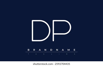 DP Abstract letter logo. This logo icon incorporate with abstract shape in the creative way
