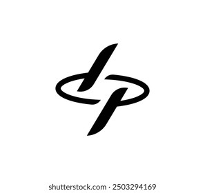 Diseño de logotipo de ambigrama DP, monograma DP moderno y limpio
