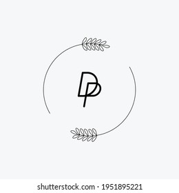 DP Beauty vector initial logo, handwriting logo of initial signature