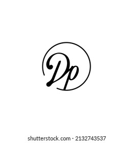 DP circle feminine concept initial logo best for beauty and fashion