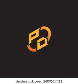 DP combination letter unique initials logo esport for gaming team, youtube, twitch