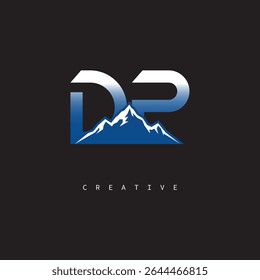 DP Creative Mountain Logo Bold Gradient Letter mark Branding Design for Business Outdoor Brands