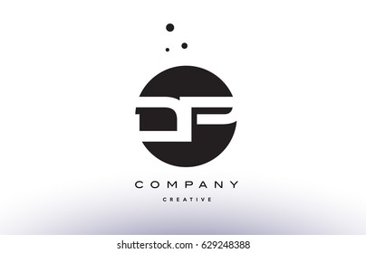 DP D P alphabet company letter logo design vector icon template simple black white circle dot dots creative abstract