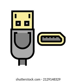 dp displayport color icon vector. dp displayport sign. isolated symbol illustration